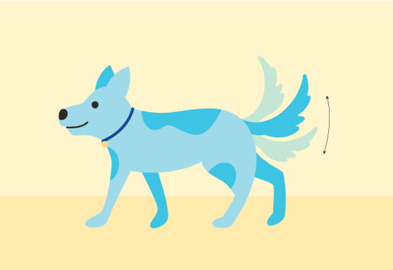 wagging wide